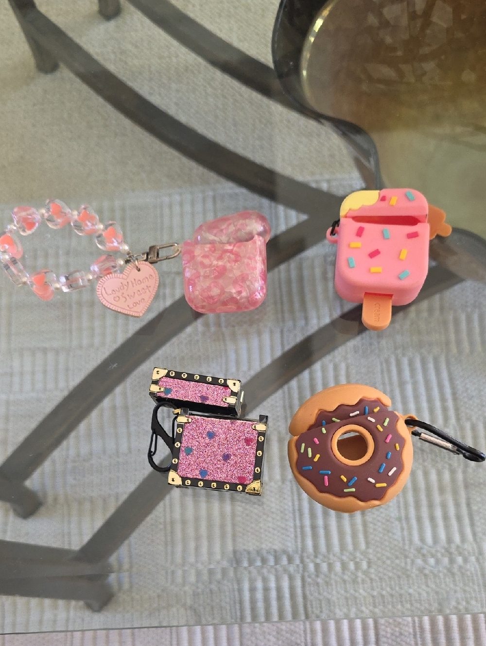 Charm Keychain Set - Cute Donut & Popsicle Accessories